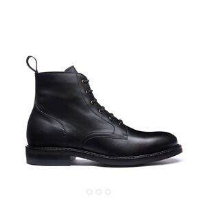 Solovair NPS Black Calf 6 Eye Derby Boot